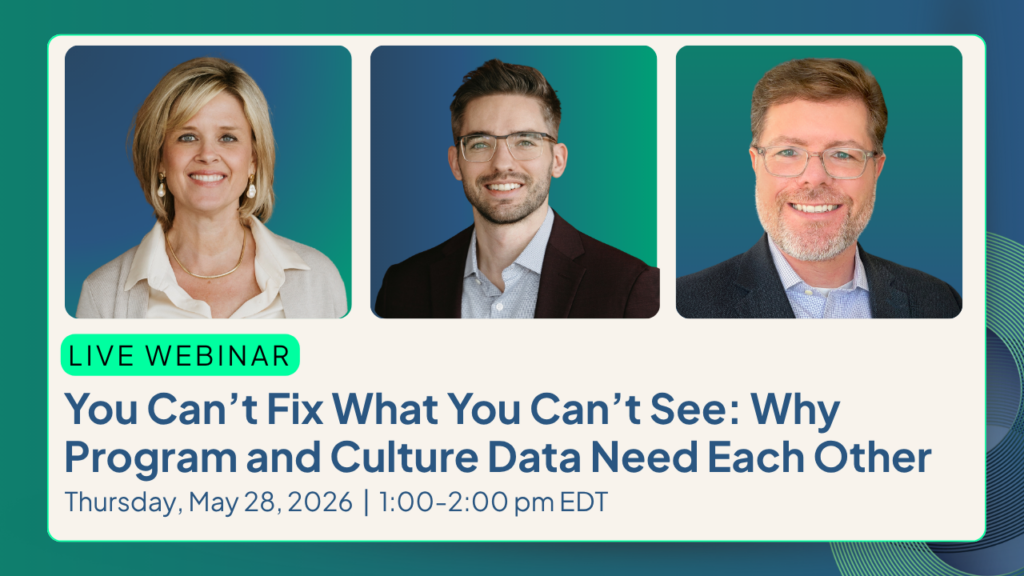 You Can’t Fix What You Can’t See: Why Program Data and Culture Data Need Each Other