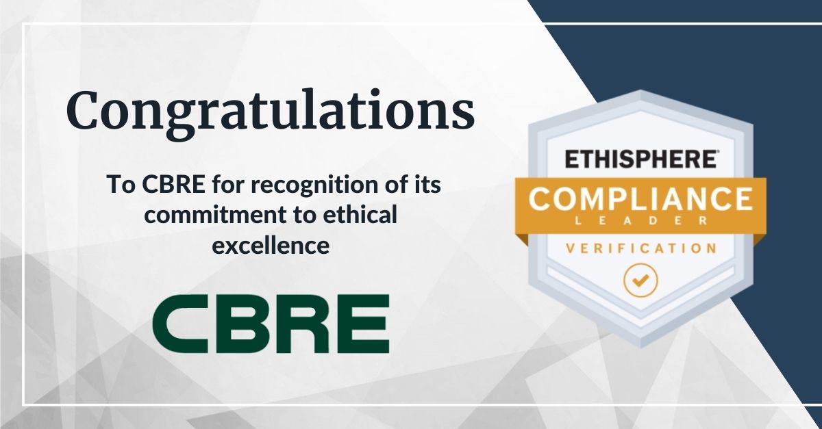 Ethisphere Recognizes CBRE with Compliance Leader Verification™