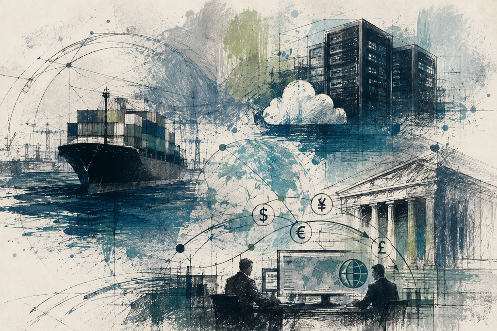 Maritime shipping, internet hosting, and international trade
