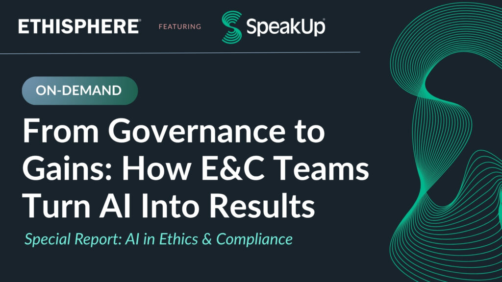 Webcast - SpeakUp - From Governance to Gains