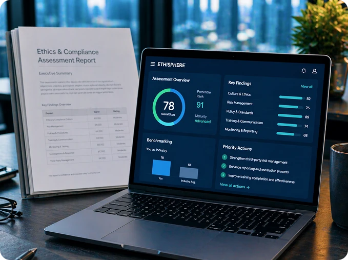 Ethics & Compliance Assessment Report on laptop